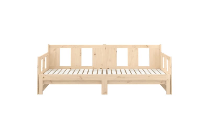 beBasic daybed med udtræk 2x(90x200) cm massivt fyrretræ - Brun - Sovesofaer