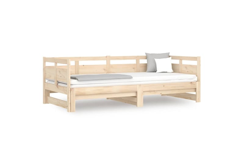 beBasic daybed med udtræk 2x(90x200) cm massivt fyrretræ - Brun - Møbler - Sofaer - Daybed