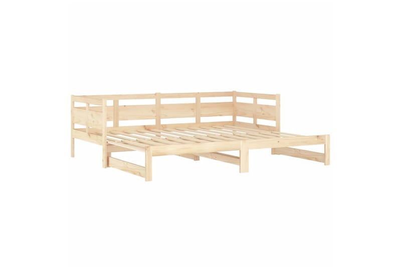 beBasic daybed med udtræk 2x(90x200) cm massivt fyrretræ - Brun - Sovesofaer