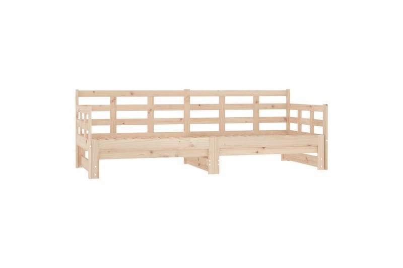 beBasic daybed med udtræk 2x(90x200) cm massivt fyrretræ - Brun - Sovesofaer