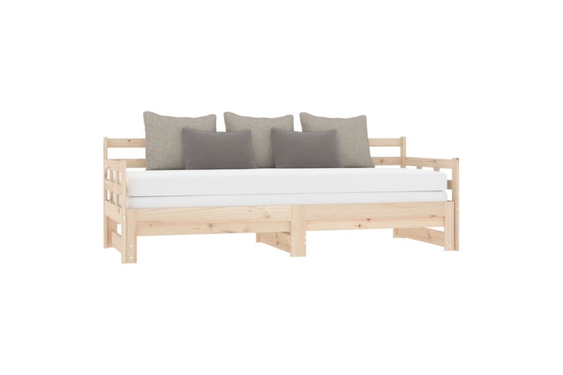 beBasic daybed med udtræk 2x(90x200) cm massivt fyrretræ - Brun - Sovesofaer