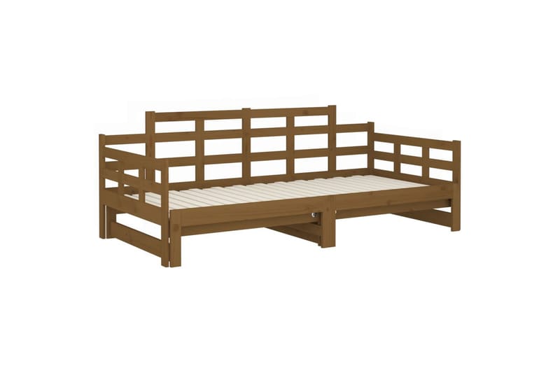 beBasic daybed med udtræk 2x(90x200) cm massivt fyrretræ gyldenbrun - Brun - Møbler - Sofaer - Daybed