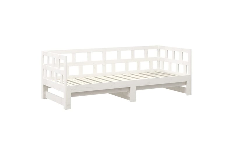 beBasic daybed med udtræk 2x(90x200) cm massivt fyrretræ hvid - Hvid - Møbler - Sofaer - Daybed