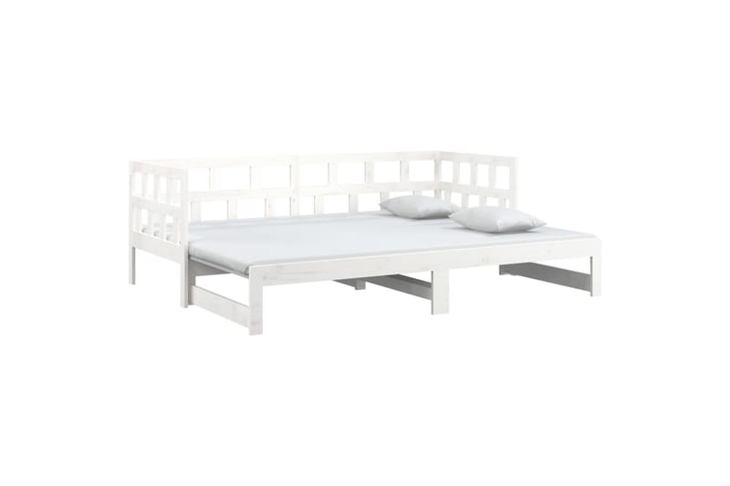 beBasic daybed med udtræk 2x(90x200) cm massivt fyrretræ hvid - Hvid - Møbler - Sofaer - Daybed