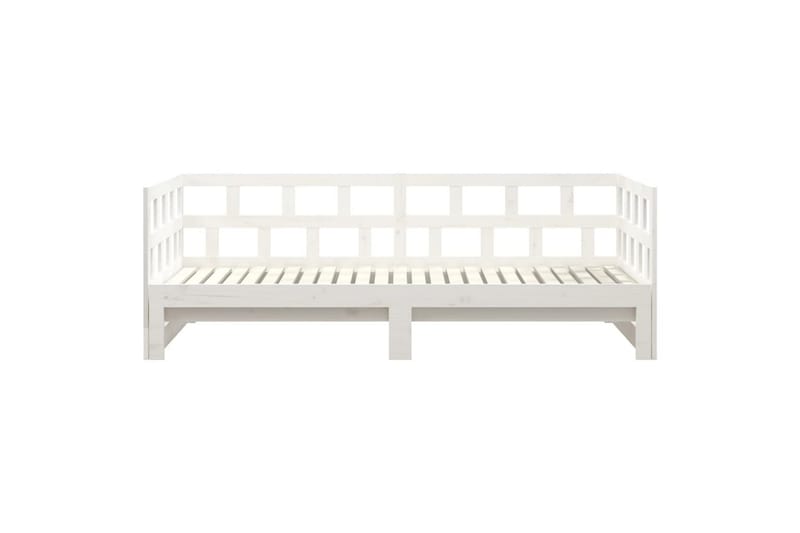 beBasic daybed med udtræk 2x(90x200) cm massivt fyrretræ hvid - Hvid - Møbler - Sofaer - Daybed