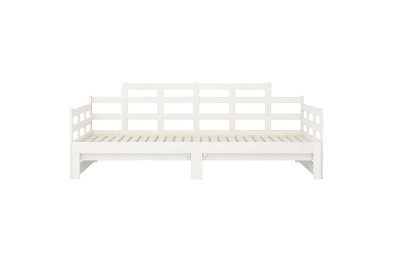 beBasic daybed med udtræk 2x(90x200) cm massivt fyrretræ hvid - Hvid - Sovesofaer