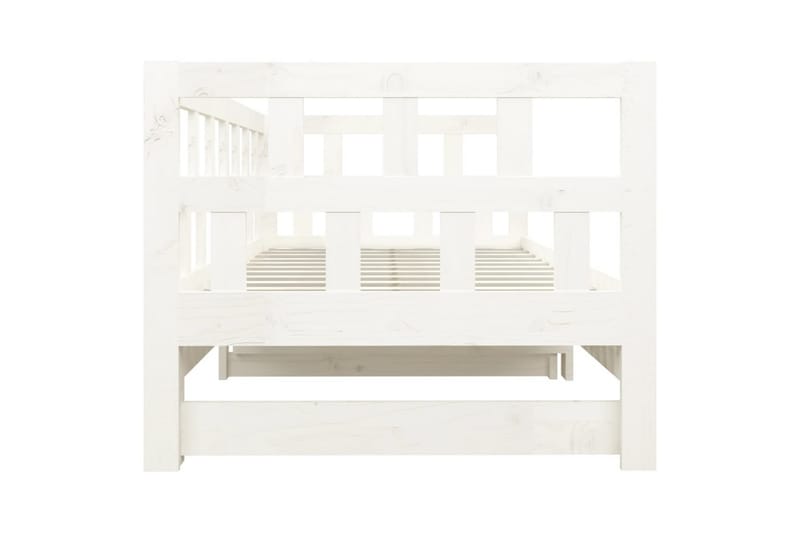 beBasic daybed med udtræk 2x(90x200) cm massivt fyrretræ hvid - Hvid - Møbler - Sofaer - Daybed