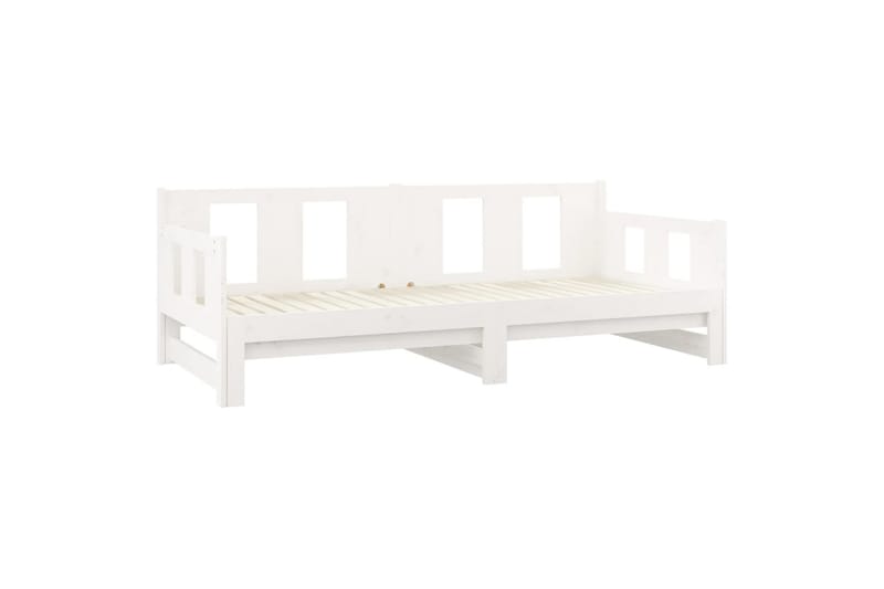 beBasic daybed med udtræk 2x(90x200) cm massivt fyrretræ hvid - Hvid - Møbler - Sofaer - Daybed