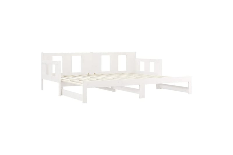 beBasic daybed med udtræk 2x(90x200) cm massivt fyrretræ hvid - Hvid - Sovesofaer