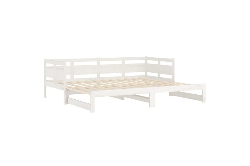 beBasic daybed med udtræk 2x(90x200) cm massivt fyrretræ hvid - Hvid - Møbler - Sofaer - Daybed