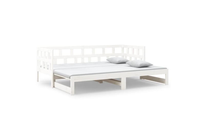beBasic daybed med udtræk 2x(90x200) cm massivt fyrretræ hvid - Hvid - Møbler - Sofaer - Daybed