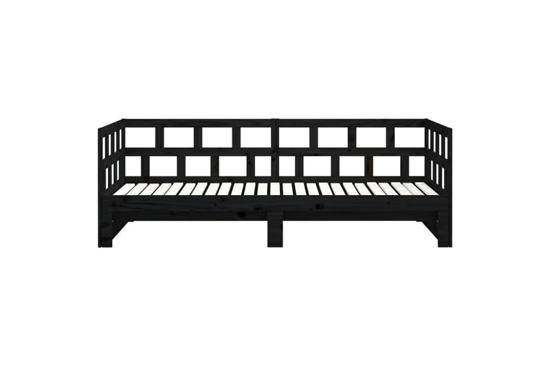 beBasic daybed med udtræk 2x(90x200) cm massivt fyrretræ sort - Sort - Sovesofaer