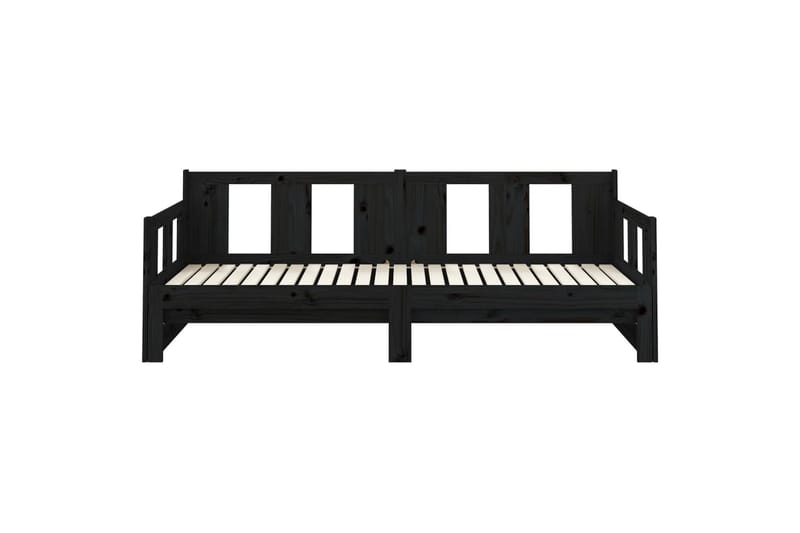 beBasic daybed med udtræk 2x(90x200) cm massivt fyrretræ sort - Sort - Sovesofaer