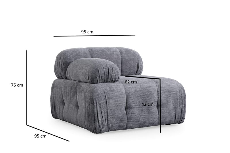 Belgin Sofa 2-personers - Grå - Møbler - Sofaer - 2 personers sofa