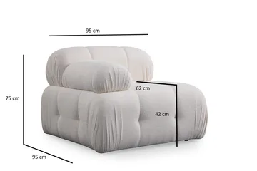 Belgin Sofa 2-personers - Hvid - Møbler - Sofaer - Modulsofaer - Komplet modulsofa