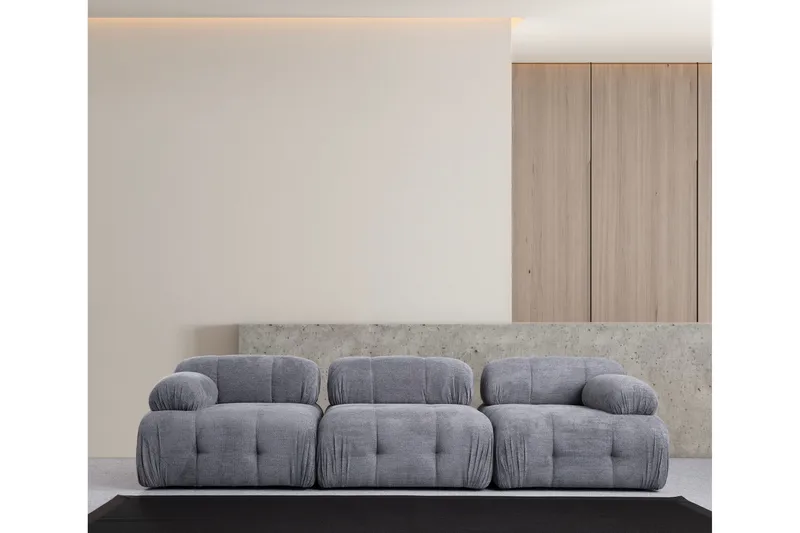 Belgin Sofa 3-personers - Grå - Møbler - Sofaer - Modulsofaer - Komplet modulsofa