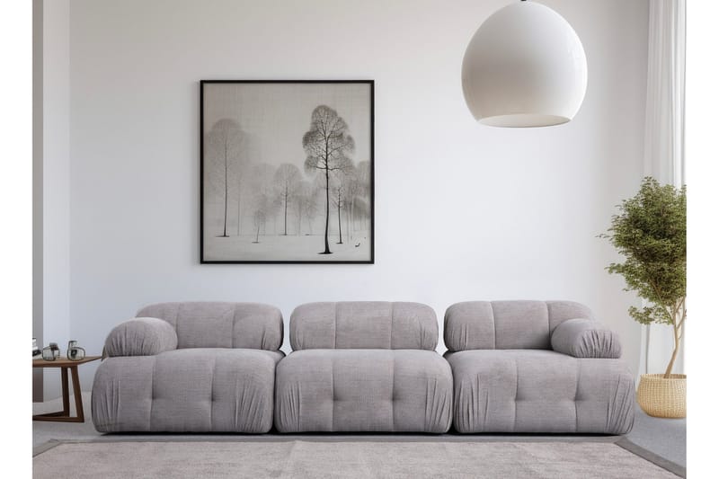 Belgin Sofa 3-personers - Lys grå - Møbler - Sofaer - Modulsofaer - Komplet modulsofa