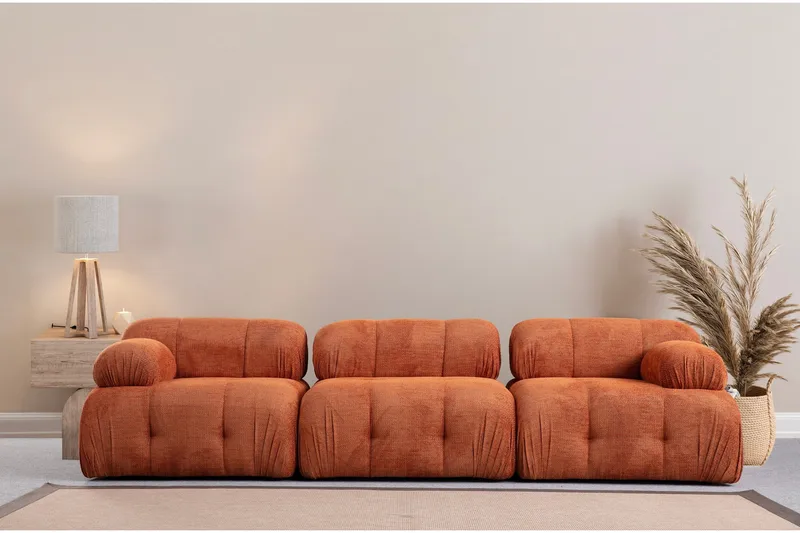 Belgin Sofa 3-personers - Orange - Møbler - Sofaer - Modulsofaer - Komplet modulsofa