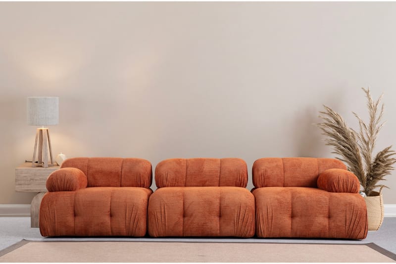 Belgin Sofa 3-personers - Orange - Møbler - Sofaer - 3 personers sofa