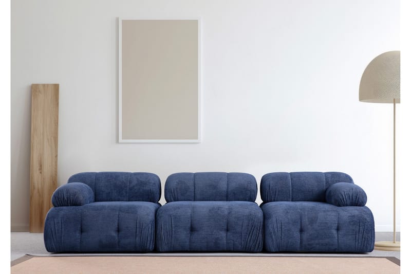 Belgin Sofa 3-personers - Blå - Møbler - Sofaer - Modulsofaer - Komplet modulsofa