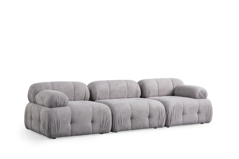 Belgin Sofa 3-personers - Lys grå - Møbler - Sofaer - Modulsofaer - Komplet modulsofa
