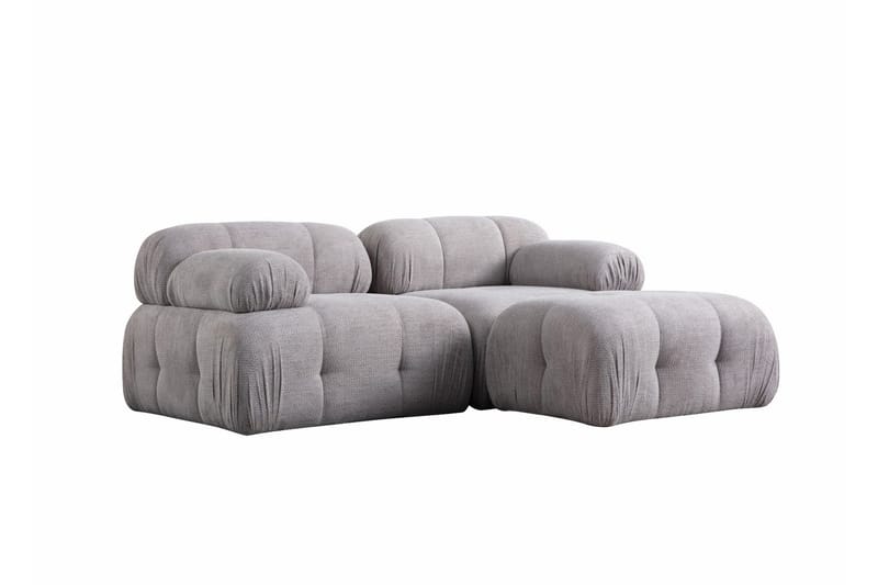 Belgin Sofa med Chaiselong 2-personers - Lys grå - Møbler - Sofaer - Modulsofaer - Komplet modulsofa