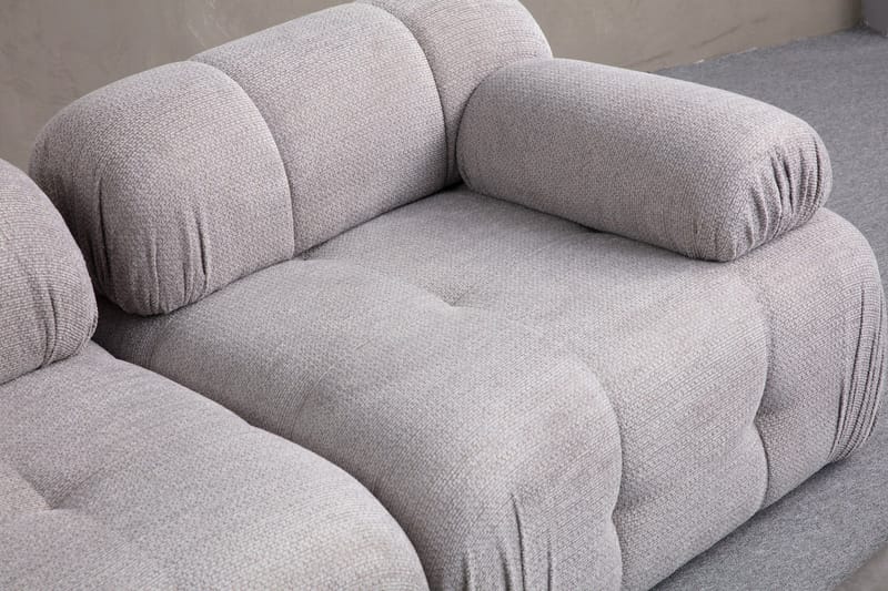 Belgin Sofa med Chaiselong 2-personers - Lys grå - Møbler - Sofaer - Modulsofaer - Komplet modulsofa