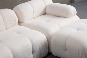 Belgin Sofa med Chaiselong 2-personers - Hvid - Møbler - Sofaer - Modulsofaer - Komplet modulsofa