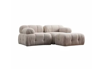 Belgin Sofa med Chaiselong 2-personers - Creme - Møbler - Sofaer - Modulsofaer - Komplet modulsofa