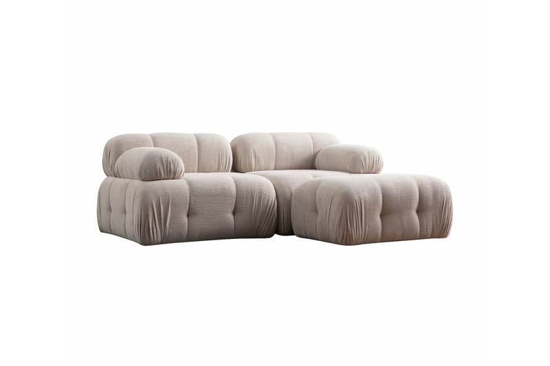 Belgin Sofa med Chaiselong 2-personers - Creme - Møbler - Sofaer - Modulsofaer - Komplet modulsofa