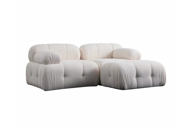 Belgin Sofa med Chaiselong 2-personers - Hvid - Møbler - Sofaer - Modulsofaer - Komplet modulsofa