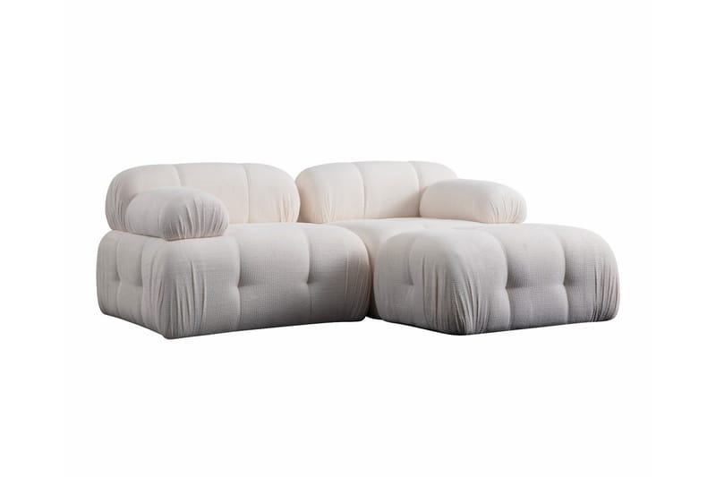 Belgin Sofa med Chaiselong 2-personers - Hvid - Møbler - Sofaer - Modulsofaer - Komplet modulsofa