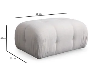 Belgin Sofa med Chaiselong 2-personers - Hvid - Møbler - Sofaer - Modulsofaer - Komplet modulsofa