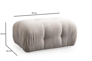 Belgin Sofa med Chaiselong 2-personers - Creme - Møbler - Sofaer - Modulsofaer - Komplet modulsofa