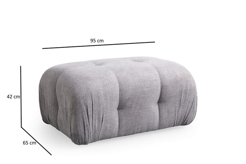 Belgin Sofa med Chaiselong 3-personers - Lys grå - Møbler - Sofaer - Modulsofaer - Komplet modulsofa
