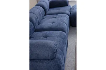 Belgin Sofa med Chaiselong 3-personers - Blå - Møbler - Sofaer - Modulsofaer - Komplet modulsofa