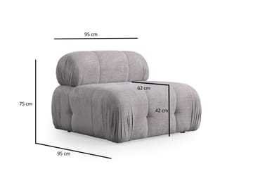 Belgin Sofa med Chaiselong 3-personers - Lys grå - Møbler - Sofaer - Modulsofaer - Komplet modulsofa