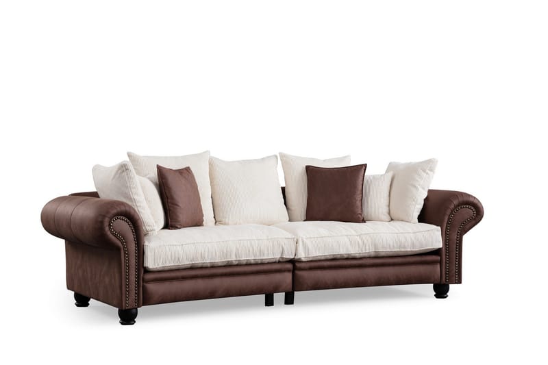 Belia 3-personers Sofa, Brun/Hvid