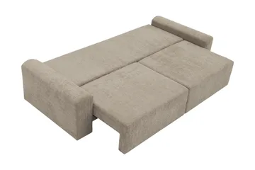 Bella Sovesofa 3-personers i Plys - Grå - Møbler - Sofaer - Sovesofaer