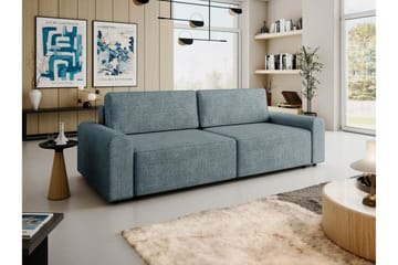 Bella Sovesofa 3-personers i Plys - Grå - Møbler - Sofaer - Sovesofaer
