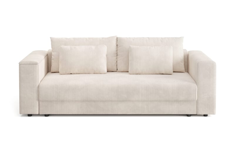 Bergen Ekstra dyb 3-personers sovesofa med topmadras i polyetherskum og vaskbart betræk, Beige