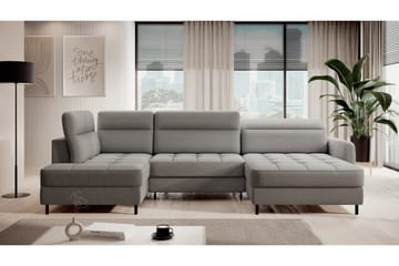 Berrto Sofa med Divan og Chaiselong 5-Pers. - Grå - Møbler - Sofaer - U Sofa