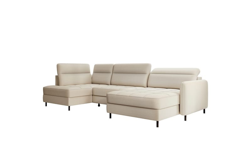 Berrto Sofa med Divan og Chaiselong 5-Pers. - Beige - Møbler - Sofaer - U Sofa