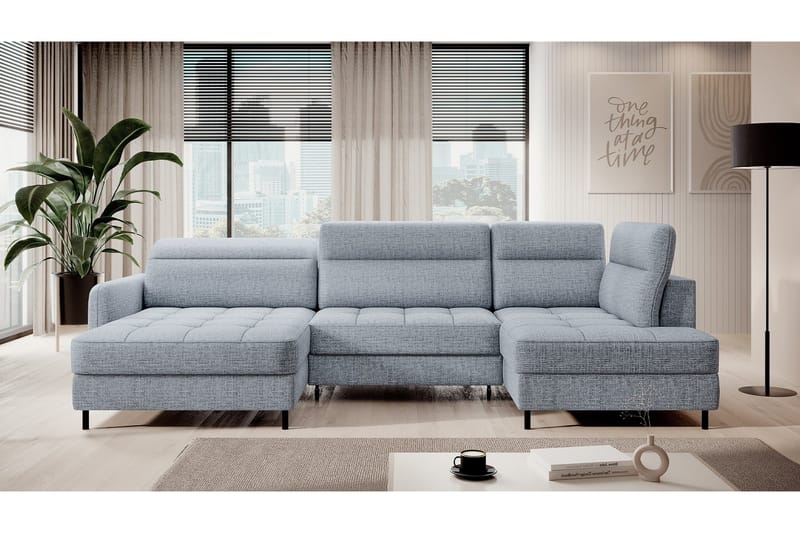 Berrto Sofa med Divan og Chaiselong 5-Pers. - Grå - Møbler - Sofaer - U Sofa
