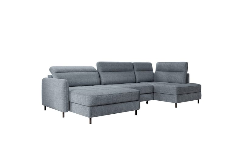 Berrto Sofa med Divan og Chaiselong 5-Pers. - Grå - Møbler - Sofaer - U Sofa