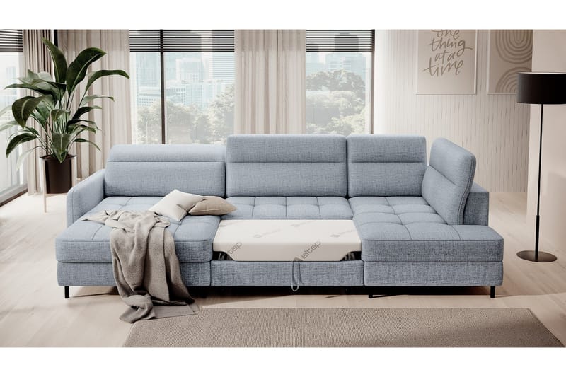 Berrto Sofa med Divan og Chaiselong 5-Pers. - Grå - Møbler - Sofaer - U Sofa