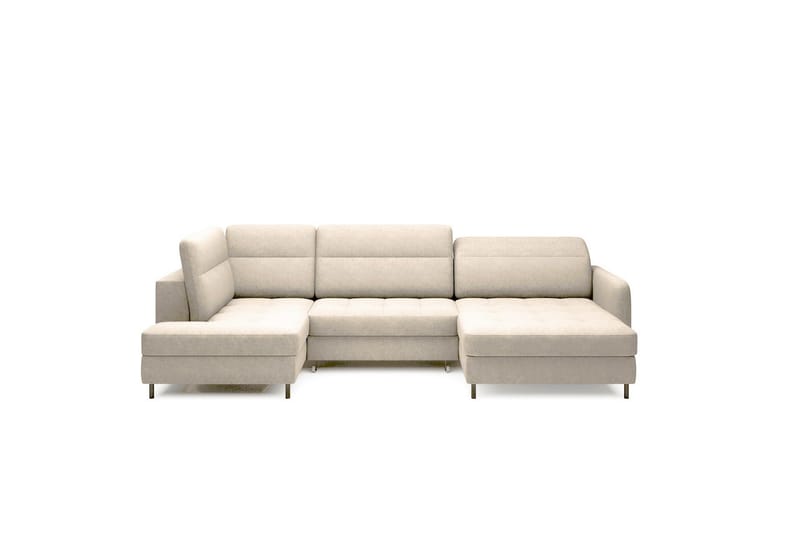Berrto Sofa med Divan og Chaiselong 5-Pers. - Beige - Møbler - Sofaer - U Sofa