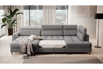 Berrto Sofa med Divan og Chaiselong 5-Pers. - Lysgrå - Møbler - Sofaer - U Sofa