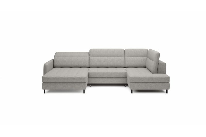 Berrto Sofa med Divan og Chaiselong 5-Pers. - Grå - Møbler - Sofaer - U Sofa