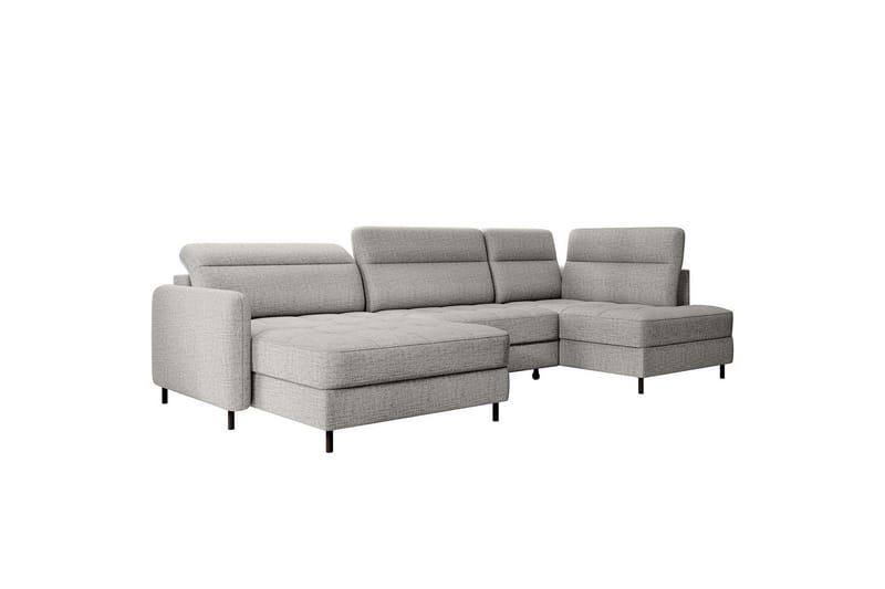 Berrto Sofa med Divan og Chaiselong 5-Pers. - Grå - Møbler - Sofaer - U Sofa